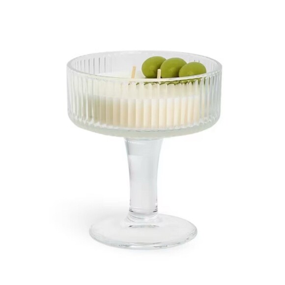 Set Of 2 - Cocktail Martini Glass Scented Candles - Bullseye's Playground - Picture 6 of 11